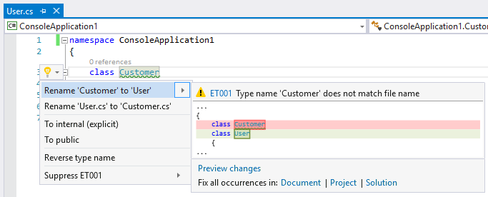 Type and file name analyzer