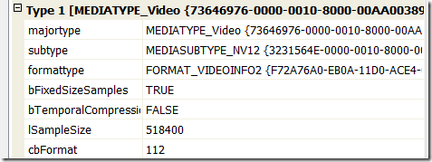 Output video format of LAV Video Decoder